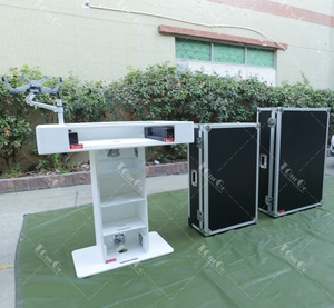 Poste de Travail Personnalisé pour <span class=keywords><strong>Disc</strong></span>-<span class=keywords><strong>Jockey</strong></span> avec Finition Blanche, Tour de Contrôleur et Podium de DJ en Contreplaqué d'Aluminium - Product Image 4
