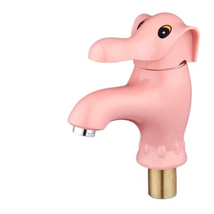 Grifo de Lavabo con Diseño de Elefante Colorido, Bonito y Moderno, de Una Sola Manija, Un Solo Orificio, de Plástico, con Cerámica, para Agua Fría/Caliente - Product Image 4