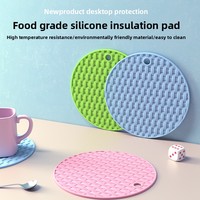 Sous-plat en silicone de qualité alimentaire à motif tressé, isolant thermique, anti-brûlure, antidérapant, imperméable, pour assiette, pot, bol, tasse (Modèle