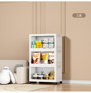 <span class=keywords><strong>ตู้</strong></span>เก็บของแบบพับได้หลายชั้น ความจุขนาดใหญ่ <span class=keywords><strong>ตู้</strong></span><span class=keywords><strong>เสื้อผ้า</strong></span>แบบสองประตูโปร่งใส พร้อมล้อ ไม่ต้องติดตั้ง สำหรับเก็บของเล่นเด็ก - Product Image 5