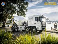 Camion malaxeur à ciment électrique SANY Premium d'occasion 8x4, batterie interchangeable 350 kWh, capacité de mélange de 12 m³, autonomie de 301-400 km