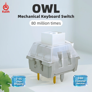 Interrupteurs mécaniques Kailh BOX White Switches, interrupteurs de <span class=keywords><strong>clavier</strong></span>, clics tactiles, étanches IP56 avec guide de lumière pour claviers de jeu RGB - Product Image 1
