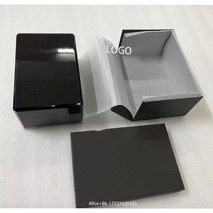 Factory Direct Custom <b>Black</b> Luxury Watch <b>Box</b> Set with White Leather Interior for Men High-End Brand Watch Gift Packaging - Product Image 6