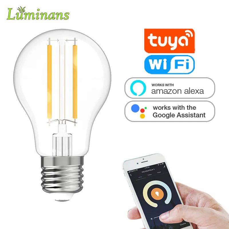 Kronleuchter Beleuchtungs lampe für Haus Wi-Fi LED-Lampe E27 mit Fernbedienung Smart Control LED-Lampen Filament für Wohnzimmer und Innen