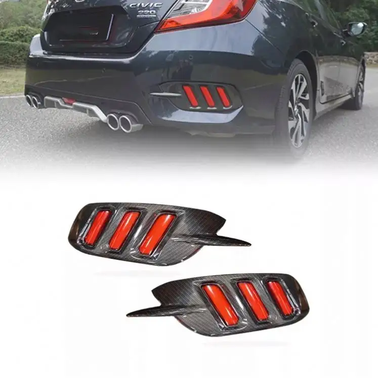 Achterbumper Waarschuwingslamp Achteruitrijremlicht Led Mistlampen Geschikt Voor Honda Civic 2016- 2021