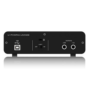 <span class=keywords><strong>Carte</strong></span> <span class=keywords><strong>son</strong></span> externe <span class=keywords><strong>BEHRINGER</strong></span> UMC22 pour l'enregistrement, la composition et la production, 16 bits/48 kHz, zéro latence - Product Image 3