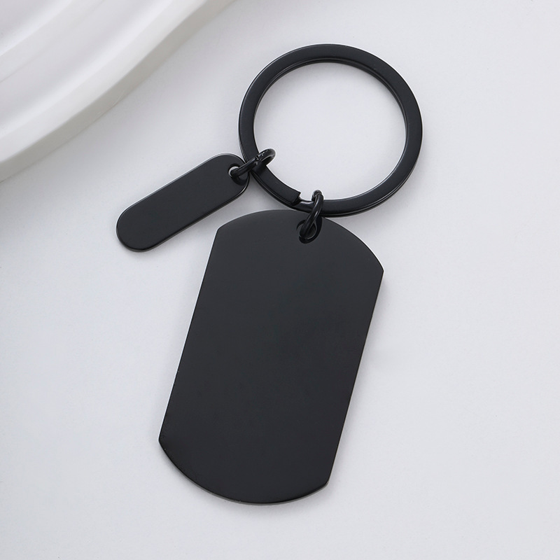 Noir 49 * 28mm + petite bande + porte-clés