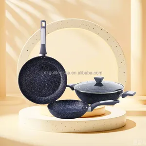フライパンセットアルミ合金鍛造調理器具セットプラスチックハンドルメーカー直販 - Product Image 5