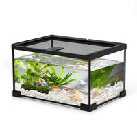 Terrarium pour reptiles, boîte de reproduction en verre ultra-transparent, adapté aux crabes ermites, aux geckos, aux lézards, aux serpents, aux tortues