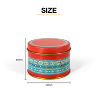 JYB – boîte en fer blanc en métal de qualité alimentaire, mini forme ronde, chocolat, thé, café, grains de café en poudre, boîte en fer blanc de noël avec couvercle
