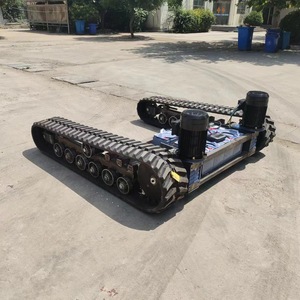 Piezas de tanque RC, orugas de goma, chasis, motor de CC, base de vehículo de control remoto para juguetes RC - Product Image 1