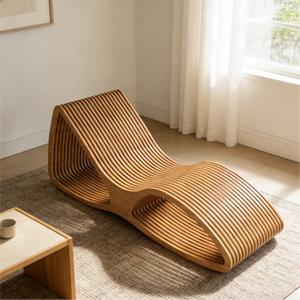 Fauteuil lounge moderne et élégant ML-CS06, fauteuil individuel, construction en bois massif, mobilier design pour salon, bureau à domicile - Product Image 3