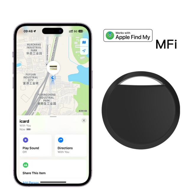 MFi Certified Find My Tag Smart Air Tracker Item Locator BLE 5.4 Luggage Key Finder Mini Anti Lost Alarm for Apple