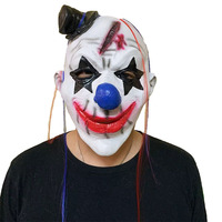 Décoration d'Halloween, masques en silicone d'Halloween, masque de clown tueur, accessoire de film avec décoration de fête
