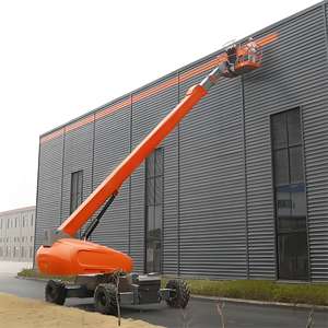 Keranjang angkat Boom otomatis dapat ditarik, Crawler laba-laba Cherry Picker udara Platform kerja konstruksi angkat tarik ke bawah - Product Image 4