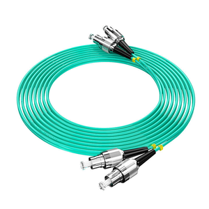 สายแพทช์ไฟเบอร์ออปติก DSEE 3 เมตร แบบ Fc to Fc มัลติโหมด Om3 62.5/125 Aqua Pvc Plenum Rated Duplex Zipcord - Product Image 1
