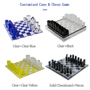 JAYI Custom Crystal International Chess giochi da tavolo in acrilico Set di giochi di <span class=keywords><strong>dama</strong></span> di Lucite colorati - Product Image 5