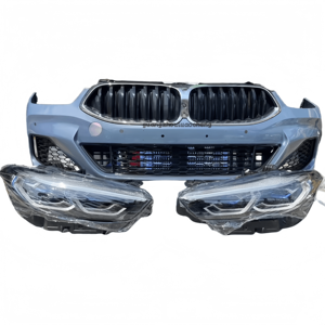 Para <span class=keywords><strong>BMW</strong></span> Serie 8 <span class=keywords><strong>M8</strong></span> <span class=keywords><strong>840</strong></span> G15 G14 G16 F91 F92 F93 montaje de parachoques delantero de cabeza con radiador tanque de agua pórtico faro personalizado Coche - Product Image 2