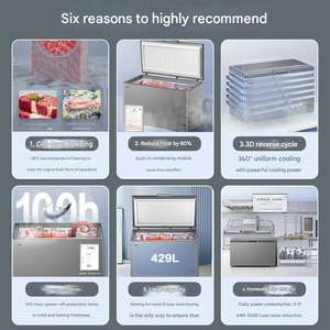 Congélateur <span class=keywords><strong>Haier</strong></span> Grande capacité 429L Congélateur horizontal Fruits de mer Produits surgelés Armoire de conservation -38 Température ultra-basse - Product Image 3