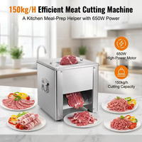 Machine à trancher les aliments, les légumes, la viande, électrique, commerciale, en aluminium, 650 W, 150 kg/h, Boou
