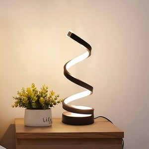 Modern Minimalist USB Powered 5W LED masa lambası ayarlanabilir Spiral Metal kristal taşınabilir yatak odası çalışma <span class=keywords><strong>i</strong></span>çin <span class=keywords><strong>i</strong></span>ç mekan aydınlatması - Product Image 1