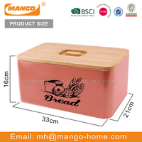 Biscuits Pâtes Stockage Conteneur Ensemble En Métal Boîte À Pain Bin Ustensile Biscuit Thé Café Sucre Canister Tasse Ensembles Avec Couvercle En Bambou