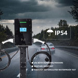 Venta caliente EV cargador 22kW 44kW Dual Gun Estaciones de carga montadas en la pared Nuevo coche eléctrico Tipo 2 GBT Tipo 1 EV Cargador 11kW * 2 22kW * 2 - Product Image 5