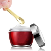 Vente chaude en stock luxueux 58mm en alliage de zinc crème pour le visage cuillère Mini or argent cosmétiques spatule