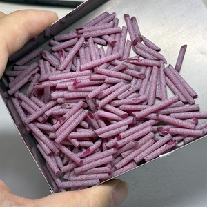 Nouveau produit : Rubis rouges bruts préformés carrés et ronds de 3 mm, 4 mm, 5 mm (lot de 5) #   Matériau : Rubis synthétique brut - Product Image 3