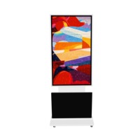 Kiosque d'affichage numérique commercial de 55 pouces, lecteur publicitaire Android, écran tactile rotatif pour club et bar