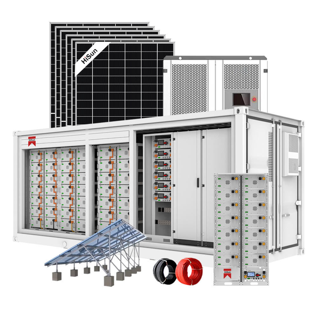 Complete Solar Energy Storage System 500kw Storage BESS Container 1MWh 20ft 40ft Lithium Ion Battery 500Kw Solar Panel System