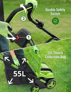 Râteau électrique 16 pouces 15 ampères 1800W 2000W 400mm déchaumeur et scarificateur aérateur de <span class=keywords><strong>pelouse</strong></span> - Product Image 4