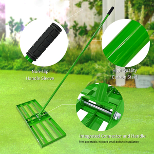 JH-Mech Râteau de nivellement de pelouse en acier au carbone, robuste, à bord lisse, détachable, pliable et stable - Product Image 3