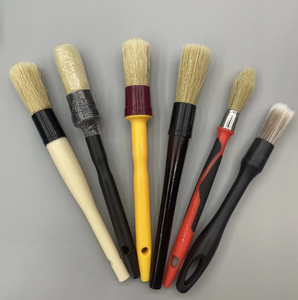 Nouvelle brosse de détaillage intérieur pour voiture en poils de sanglier, équipement de lavage <span class=keywords><strong>auto</strong></span>, brosse à poussière en poils de sanglier pour le détaillage - Product Image 6
