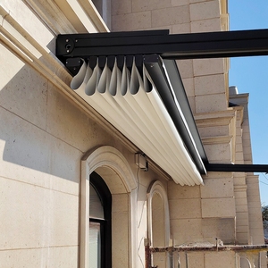 Auvents de toit rétractables motorisés en alliage d'aluminium Toit rétractable en PVC Arches de pergola Arbres <span class=keywords><strong>Cassette</strong></span> complète pliable - Product Image 5