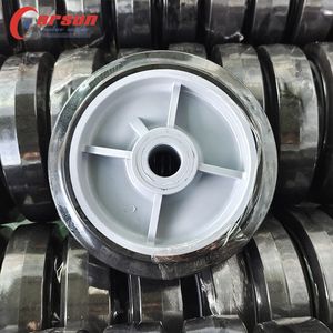 कार 5 इंच भारी शुल्क चालनात्मक एंटीस्टैटिक ठोस टीपीआर और रबर कैस्टर पहियों के साथ शॉक अवशोषण और <span class=keywords><strong>1</strong></span> वर्ष की वारंटी - Product Image 5