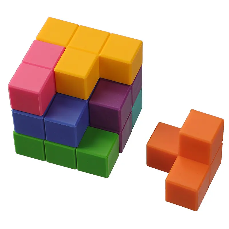2022 New 7 Cái Cube Bpa Free Silicone Xếp Chồng Đồ Chơi Bán Buôn Không Độc Hại Silicone Bé Teether Chew Đồ Chơi