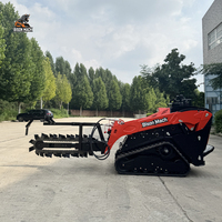 Minicargadora Compacta XC1100 Euro5 con Certificación CE, Larga Vida Útil, Bombas de Alta Gama e Implemento de Zanjadora para Trabajos Agrícolas
