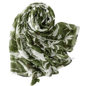 New Arrival Flower Printed Cotton Feeling Scarves Ladies Beach <b>Sunscreen</b> Shawls Lightweight Soft Voile Printed Scarf With Tassel - Product Image 2