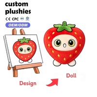 Peluche personnalisée en forme de fruits et légumes, petite peluche ronde de dessin animé, pomme de terre, carotte, tomate, jouets réconfortants