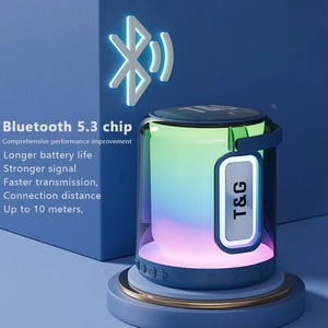 Altavoz Subwoofer TG376 BT5.0 Portátil con Luz Ambiental RGB LED, Altavoces para Exteriores Resistentes al Agua, Compatible con TWS, TF, USB, FM, Llamadas con Manos Libres - Product Image 2