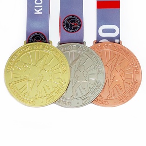 Fabricantes de Medallas, Venta al por Mayor de Trofeos de Metal 2/3D, Medalla de Oro, Plata y Bronce, Medalla Deportiva Personalizada de Taekwondo y Karate - Product Image 1