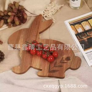 Tabla de cortar de madera de acacia, tabla de cortar de madera maciza para cocina, decoración del hogar, adorno de escritorio, duradera - Product Image 2