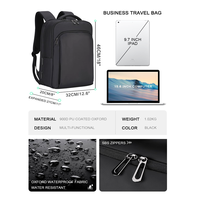 Sac à dos de voyage professionnel approuvé pour le vol, imperméable, avec compartiment pour ordinateur portable et port USB, extensible, sac à dos intelligent pour homme