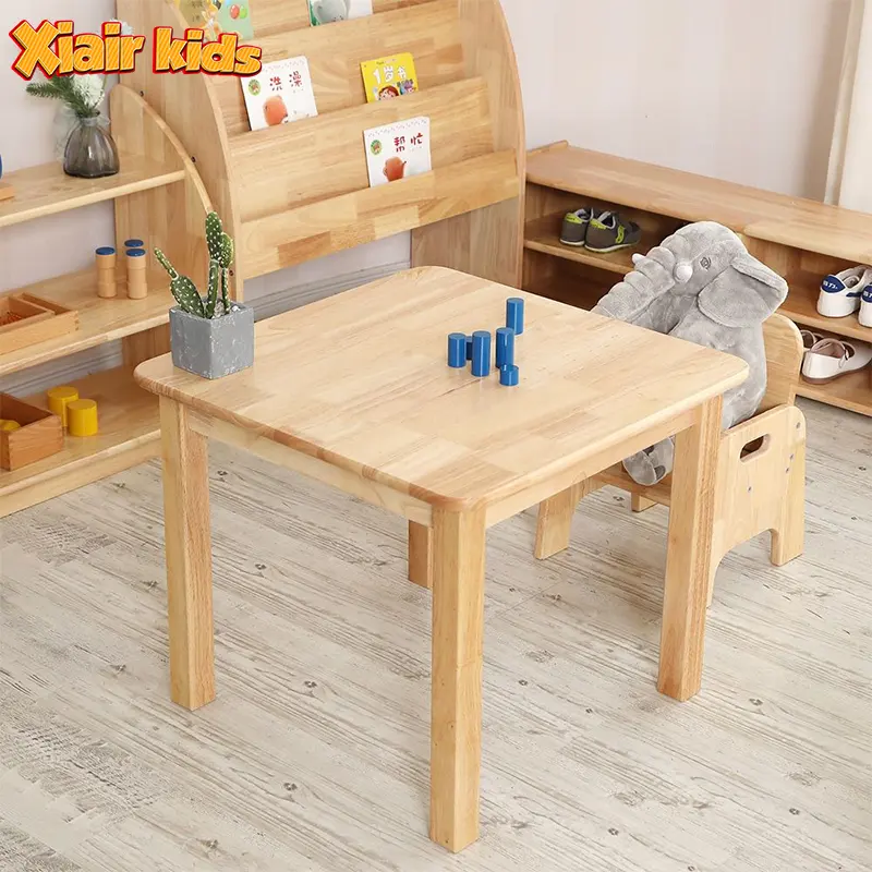 Meja dan kursi anak TK, harga murah Set furnitur kelas meja persegi panjang anak sekolah dan kursi