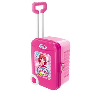 Ensemble de <span class=keywords><strong>maquillage</strong></span> en plastique, valise à roulettes, coiffeuse, jouets d'imitation, ensemble de beauté pour filles, 3 en 1, unisexe, carte SY, âge 3+ - Product Image 4