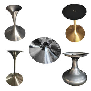 कारखाने प्रत्यक्ष 304 स्टेनलेस स्टील अंडाकार कॉफी टेबल बेस लेग धातु कताई भागों Yaxin ब्रांड अनुकूलन योग्य - Product Image 1