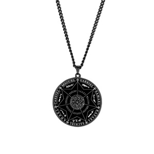 七大天使印章 SACHIEL ANAEL <span class=keywords><strong>CASSIEL</strong></span> MIGUEL GABRIEL SAMAEL RAFAEL 护身符 不锈钢吊坠 - Product Image 4