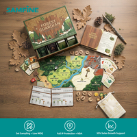 Jeu de société portable personnalisé avec compartiments, boîte en carton, pochette de rangement, jeu de cartes de voyage pour la famille