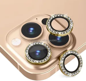 Offre Spéciale protecteur d'objectif d'appareil photo autocollant diamant protecteur de verre d'appareil photo de téléphone portable pour iphone 14 pro max 13